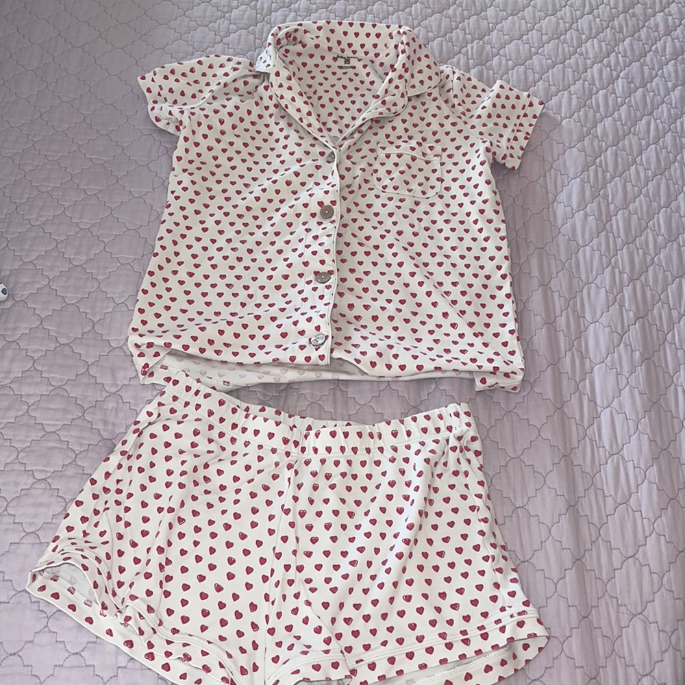 Red hart roller rabbit polo pajamas